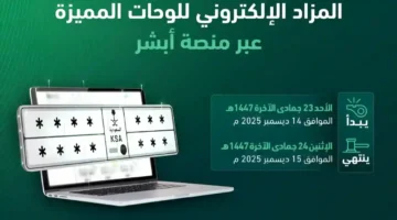 إعلان جديد: مزاد لوحات المرور الإلكتروني يطلق غدًا عبر أبشر